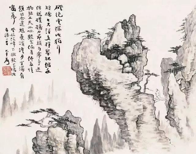 赞美水墨画很美的诗句诗词66首山水画题诗展示中国画的神韵气质